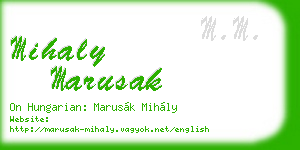 mihaly marusak business card
